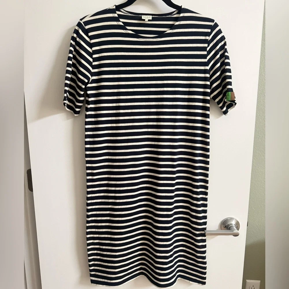 KULE Tee Dress Navy White Stripes Small - Picture 5 of 10
